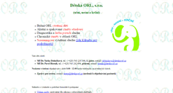 Desktop Screenshot of detska-orl.cz