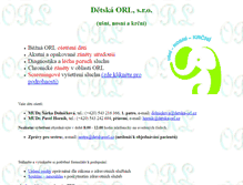 Tablet Screenshot of detska-orl.cz